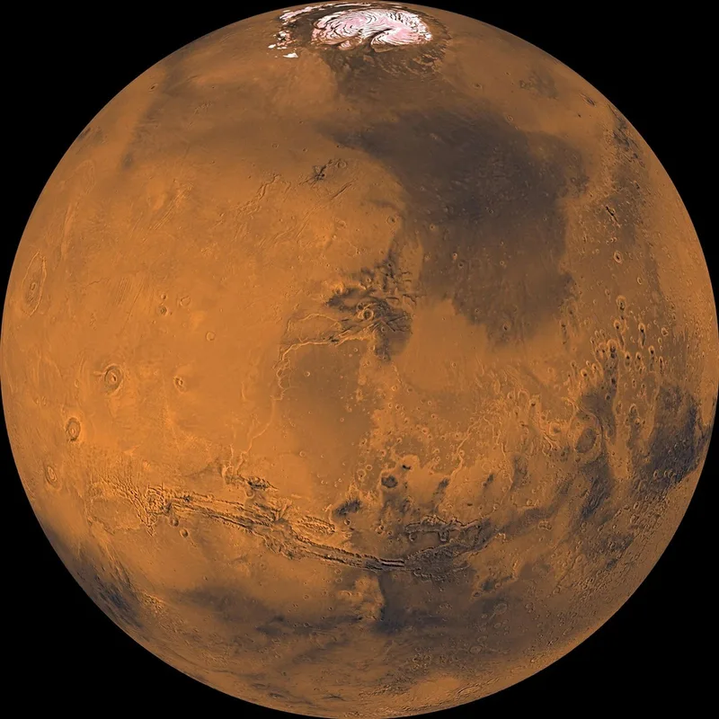 Mars aus der 3D-Sonnensystemansicht